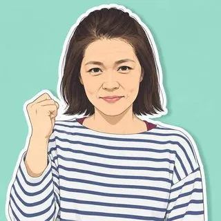 大阪事務 新山 佐知子（似顔絵）